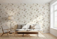 Vintage Clover Botanical Illustration Wallpaper⁠