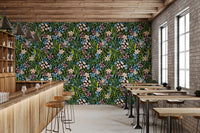 Tapet med blomster fra en fortryllet have