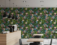 Tapet med blomster fra en fortryllet have
