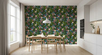Tapet med blomster fra en fortryllet have