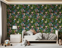Tapet med blomster fra en fortryllet have