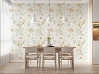 Floating Petals and Foliage Wallpaper⁠