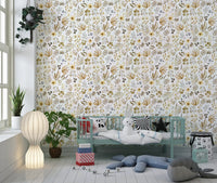Rustikt jordnært blomsterengstapet
