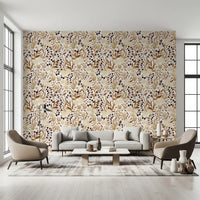 Autumn Meadow Botanical Sketch Wallpaper⁠