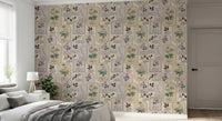 Botanisches Winter-Herbarium-Tapetenmuster