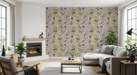 Botanisches Winter-Herbarium-Tapetenmuster