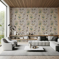 Botanisches Winter-Herbarium-Tapetenmuster