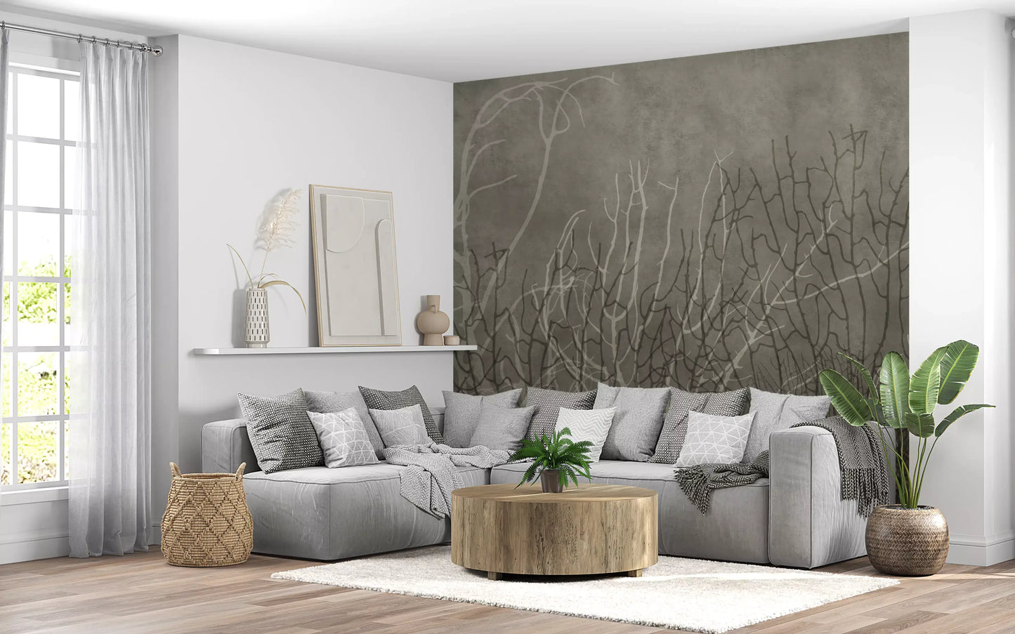 Sea Fans - Greige Wall Mural