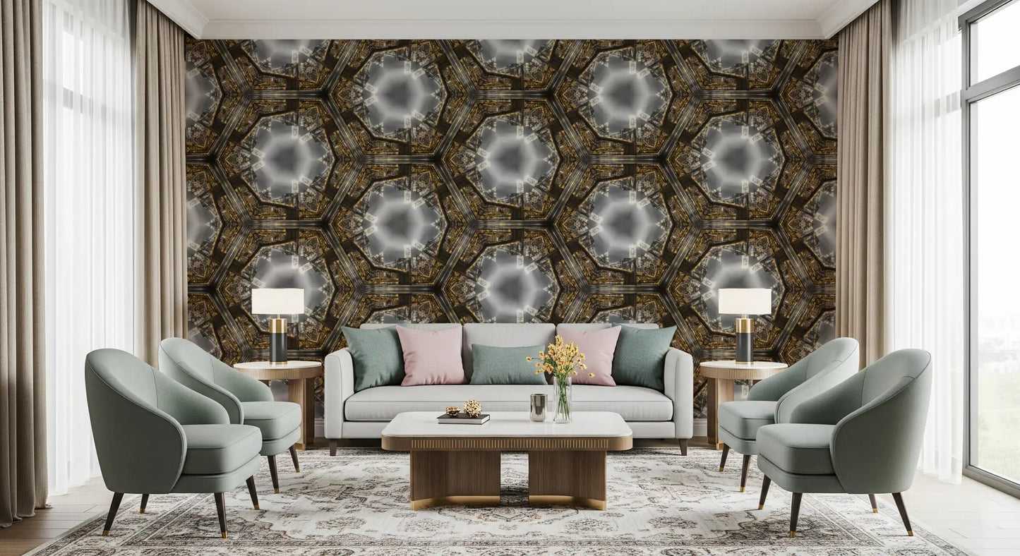 Manhattan-Kaleidoskop-Geometrie-Tapete