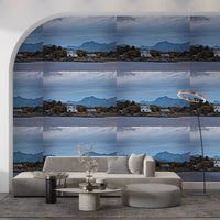 Scandinavisch bergfjordparadijs behang