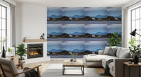 Scandinavisch bergfjordparadijs behang