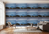 Scandinavisch bergfjordparadijs behang