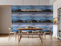 Scandinavisch bergfjordparadijs behang