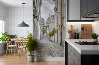 Montmartre Cobbled Parisian Alleyway Wall Mural