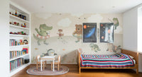 Fresque murale illustrée d’adorables amis de l’océan ludiques