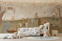 Forest Friends Tea Party Meadow Wall Mural