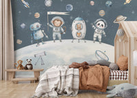 Weltraumfreunde – Wandbild zur Weltraumerkundung