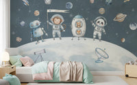 Weltraumfreunde – Wandbild zur Weltraumerkundung