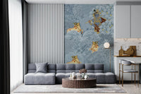 Wandbild „Krishna und Kühe im Wald“