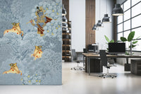 Wandbild „Krishna und Kühe im Wald“