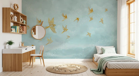 Murale da parete Golden Aviary Flight