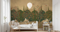 Botanische Granatapfelhain-Illustration als Wandbild