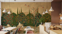 Botanische Granatapfelhain-Illustration als Wandbild