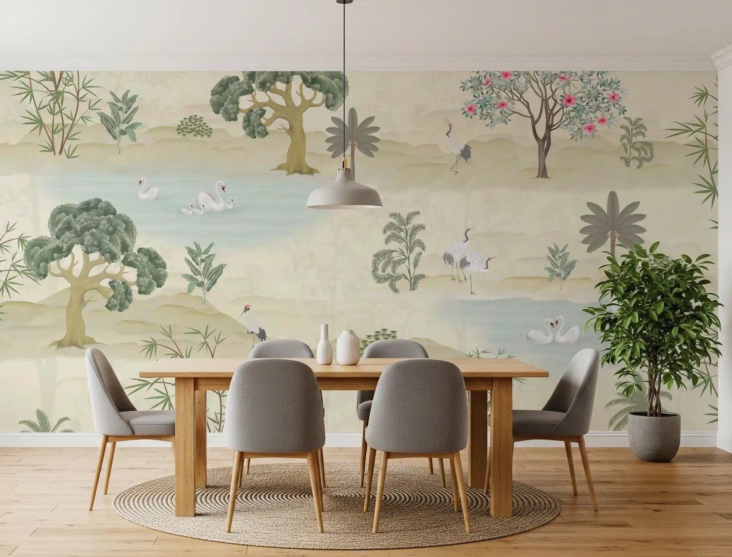 Ätherisches Gartenrefugium-Wandbild