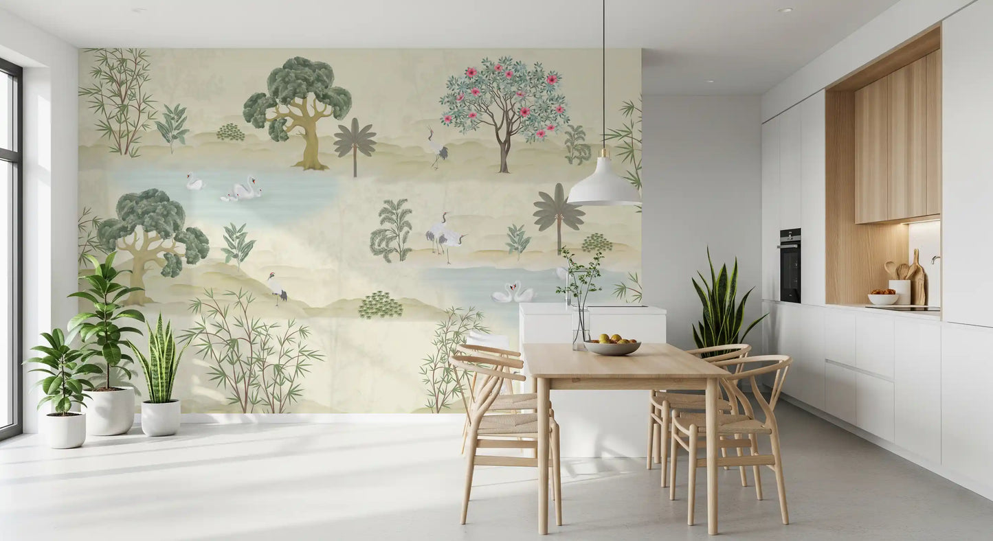 Ätherisches Gartenrefugium-Wandbild