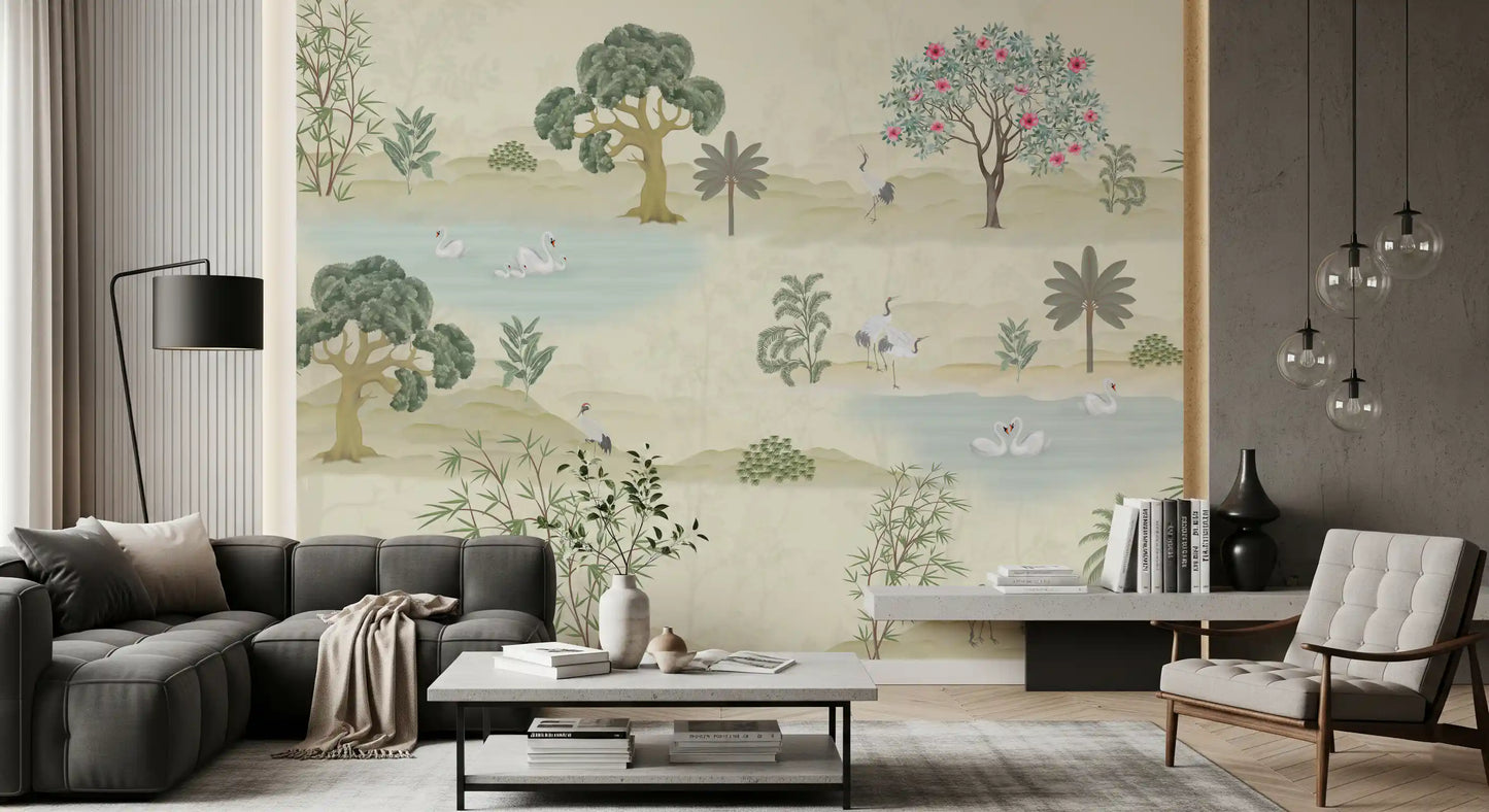 Ätherisches Gartenrefugium-Wandbild