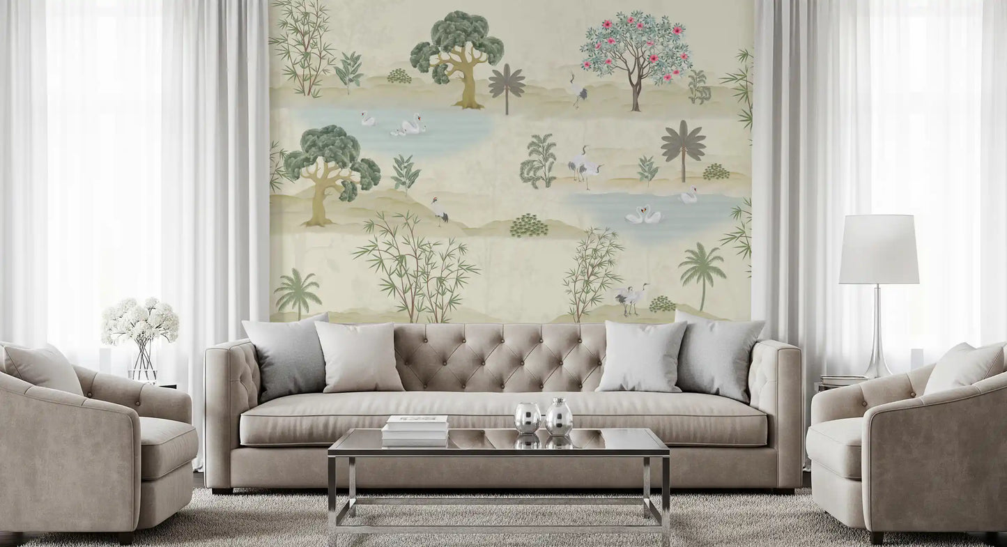 Ätherisches Gartenrefugium-Wandbild