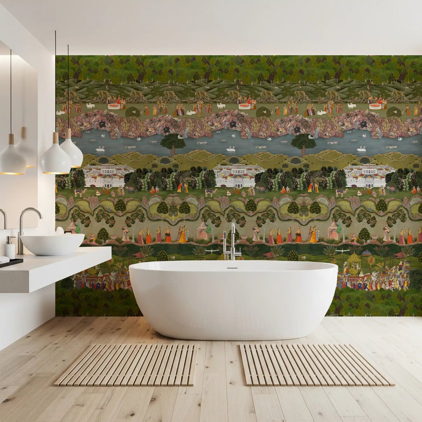 Wandbild mit dem Motiv „Mughal Heritage Garden“