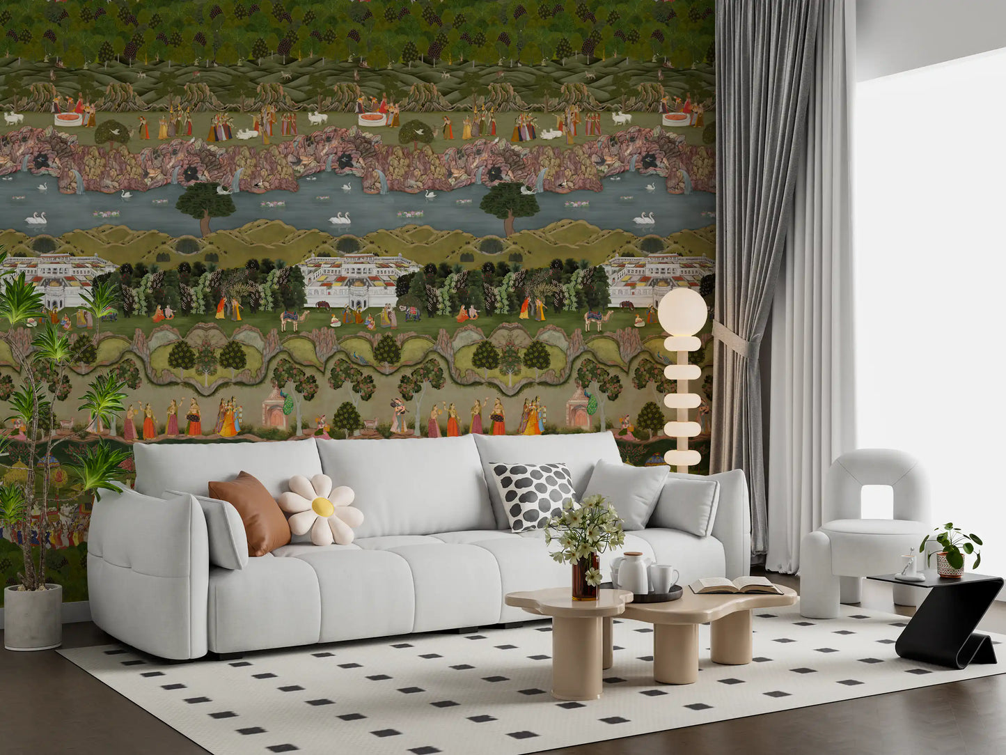 Wandbild mit dem Motiv „Mughal Heritage Garden“