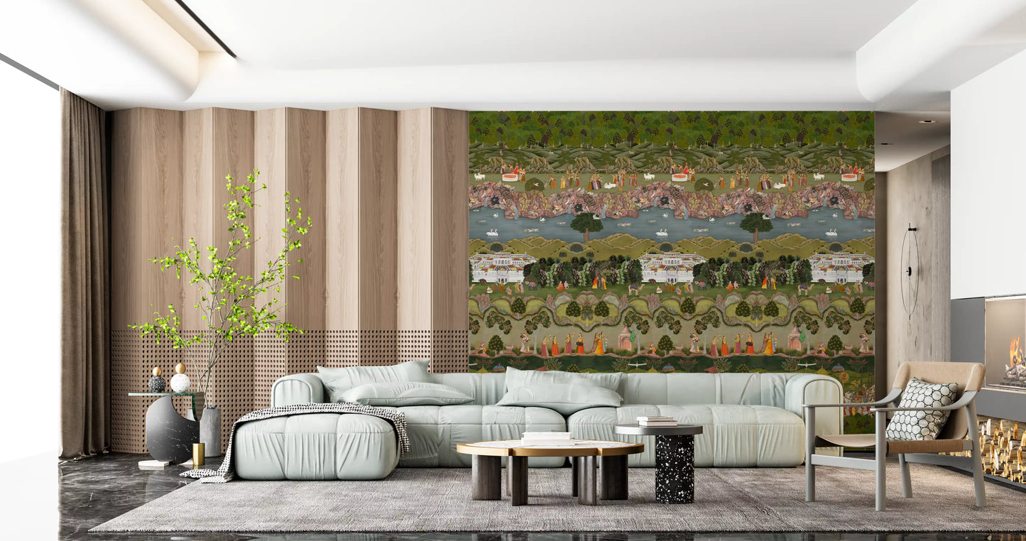 Wandbild mit dem Motiv „Mughal Heritage Garden“
