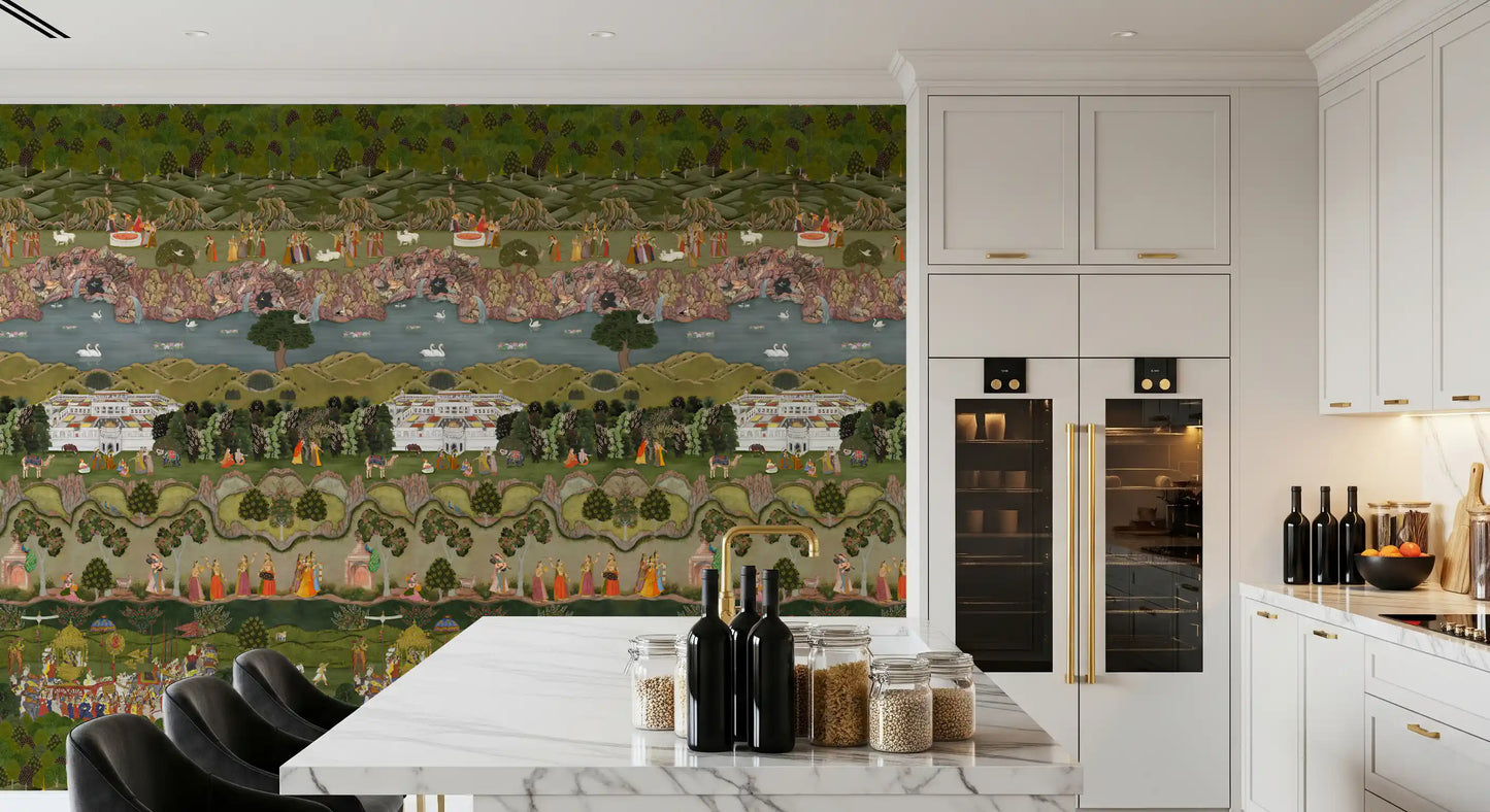 Wandbild mit dem Motiv „Mughal Heritage Garden“