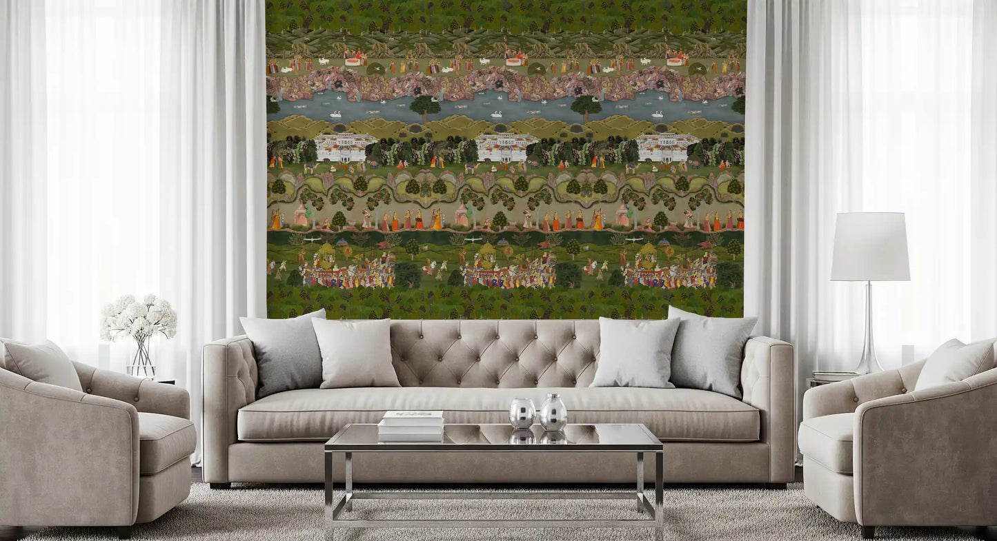 Wandbild mit dem Motiv „Mughal Heritage Garden“