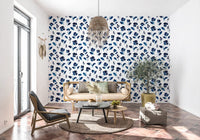 Indigo Ink Botanical Meadow Wallpaper⁠