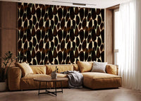 Interlocking Dark Brushstroke Motif Wallpaper⁠