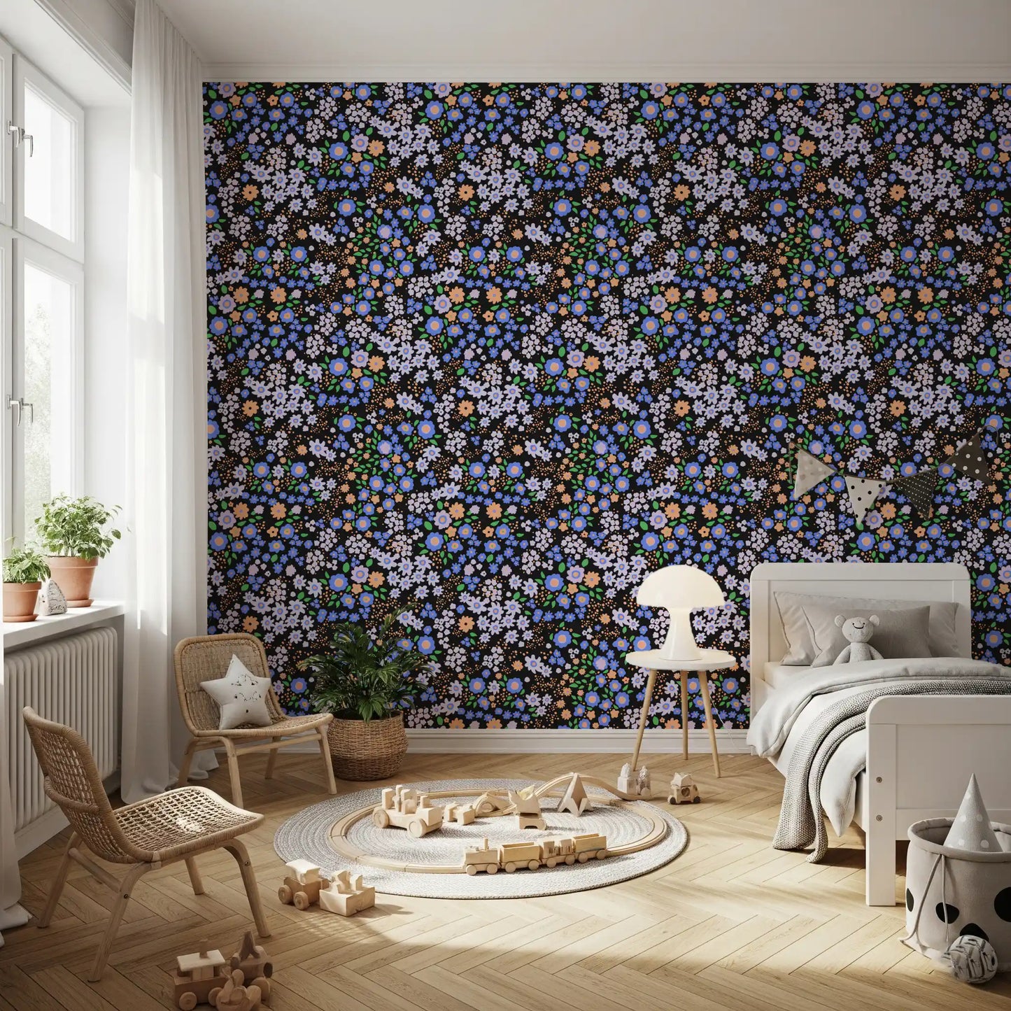 Carta da parati Fiori del giardino boho