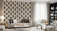 Carta da parati con motivo geometrico a ventaglio in stile Art Déco