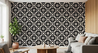 Moderni klassinen geometrinen ristikkotapetti