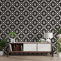 Moderni klassinen geometrinen ristikkotapetti