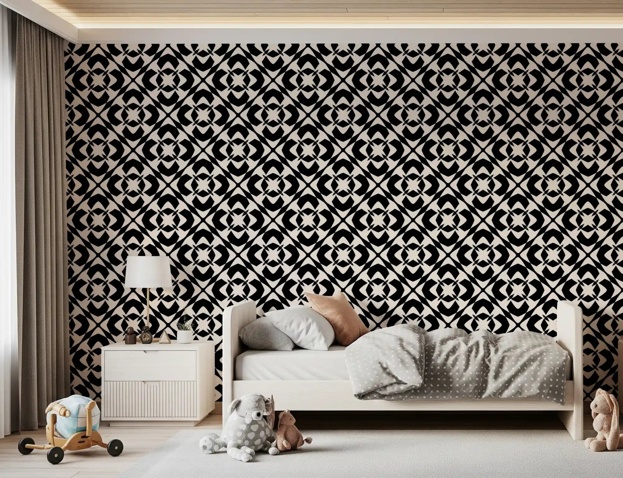 Tapet geometric cu model de rețea, în stil clasic modern