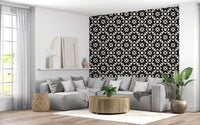 Moderni klassinen geometrinen ristikkotapetti