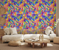 Papier peint abstrait à fragmentation prismatique