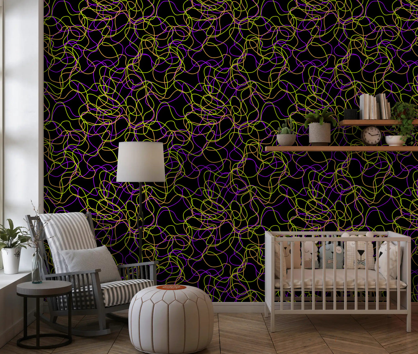Tangled Glow – modern kunstbehang