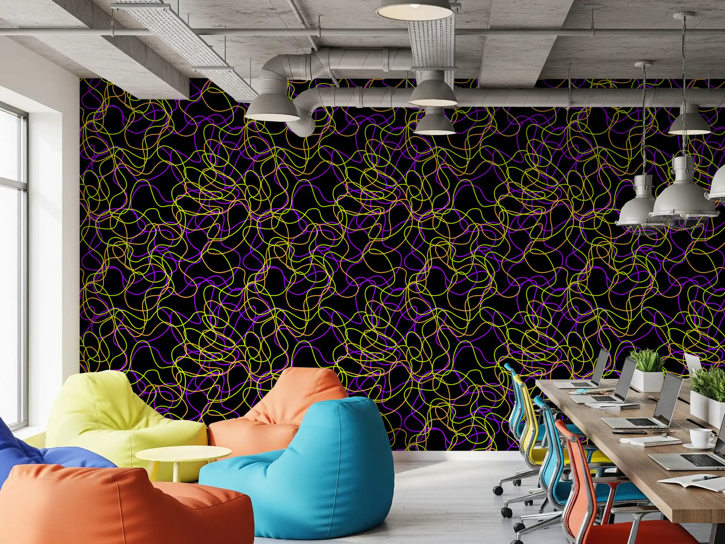 Tangled Glow – modern kunstbehang