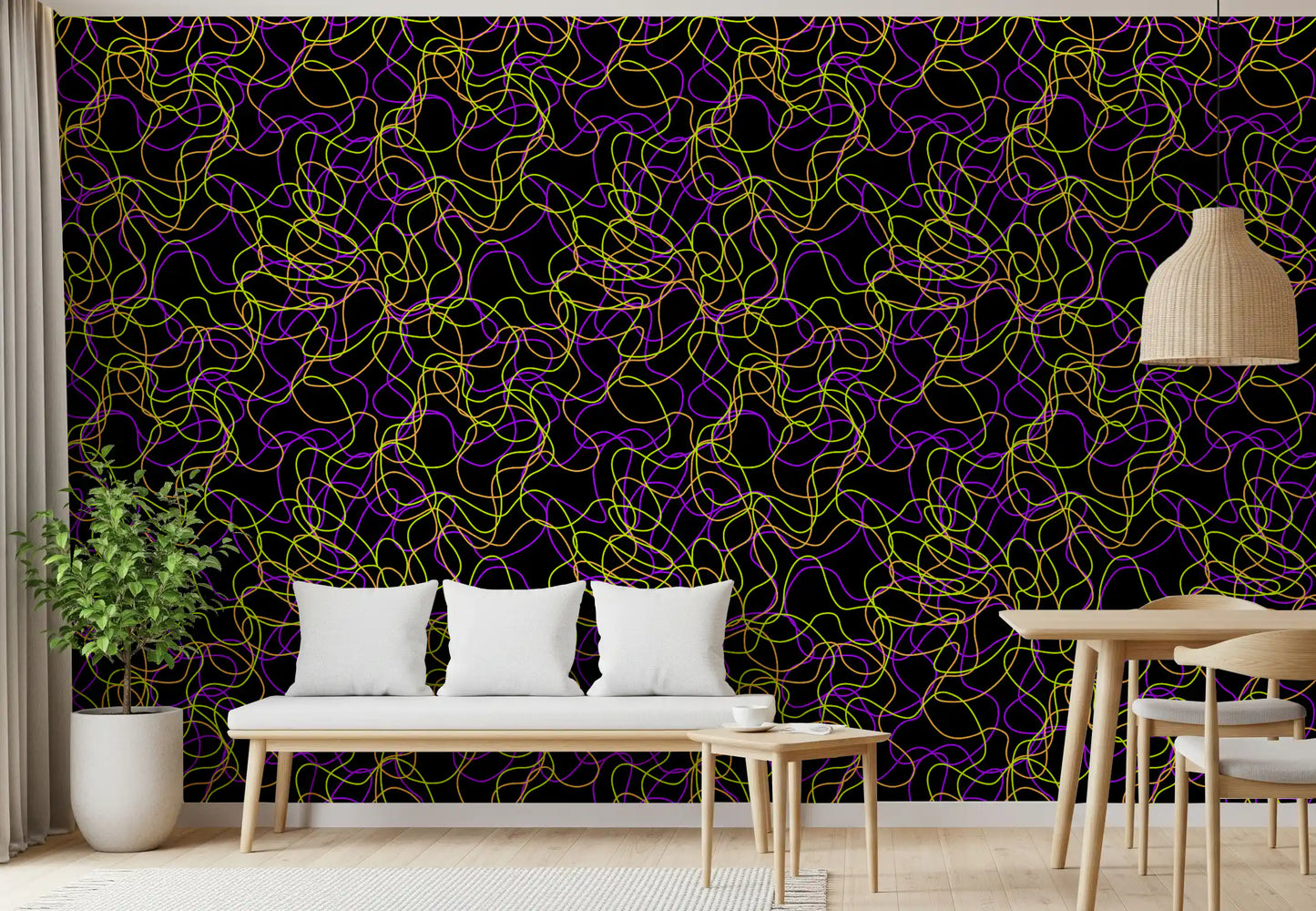 Tangled Glow – modern kunstbehang