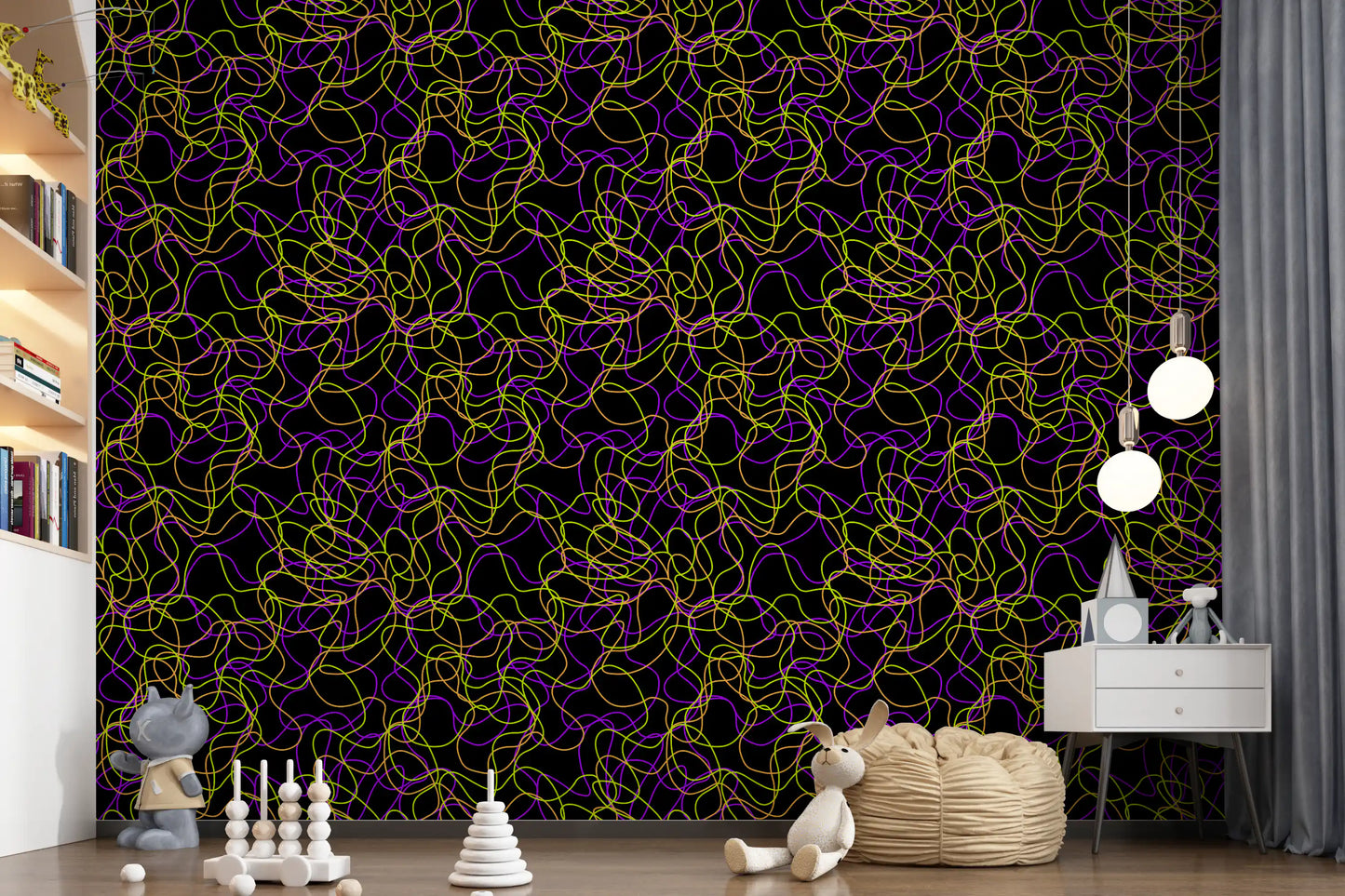 Tangled Glow – modern kunstbehang