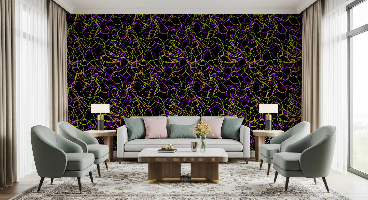 Tangled Glow – modern kunstbehang